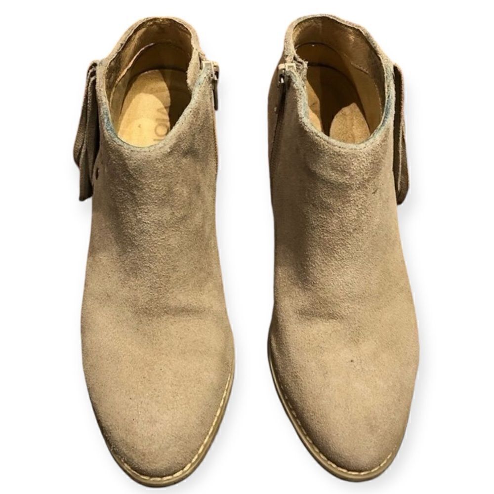 Vionic Tan Upright Faros Suede Heeled Boots Size 5 - Picture 2 of 6